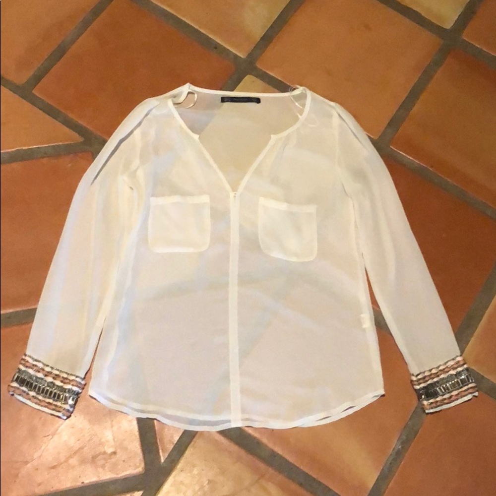 Zara sheer blouse